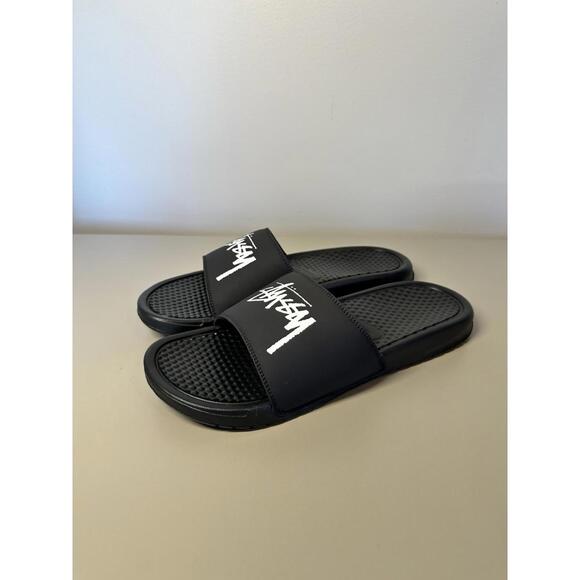 Nike Stussy Men’s Benassi Slides Size US 11 - Picture 5 of 8